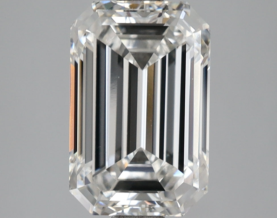 3.00 Carat Emerald Shaped, Ideal Cut, F Color, VVS2 Clarity, IGI Certified Lab Grown Diamond