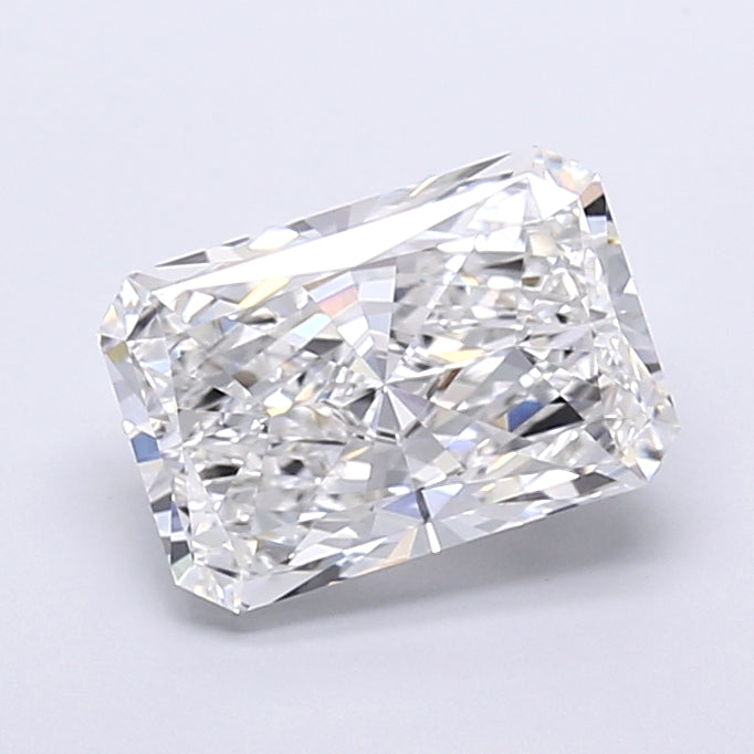 4.02 Carat Radiant Shaped, Very Good Cut, F Color, VVS2 Clarity, IGI Certified Lab Grown Diamond
