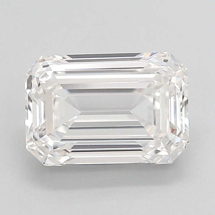 2.06 Carat Emerald Shaped, Ideal Cut, F Color, VVS1 Clarity, IGI Certified Lab Grown Diamond