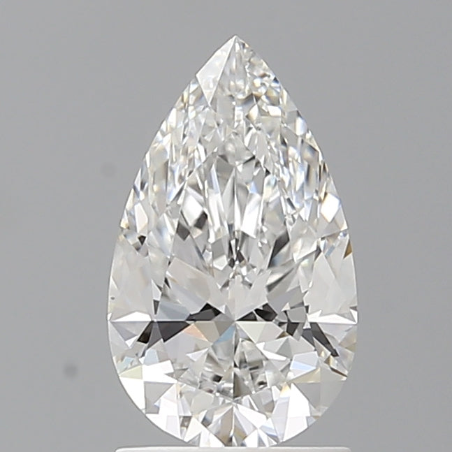 1.50 Carat Pear Shaped, Ideal Cut, E Color, VVS2 Clarity, IGI Certified Lab Grown Diamond