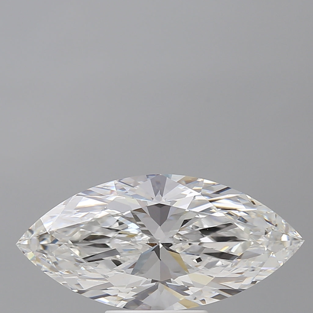 3.59 Carat Marquise Shaped, Ideal Cut, F Color, VVS2 Clarity, IGI Certified Lab Grown Diamond