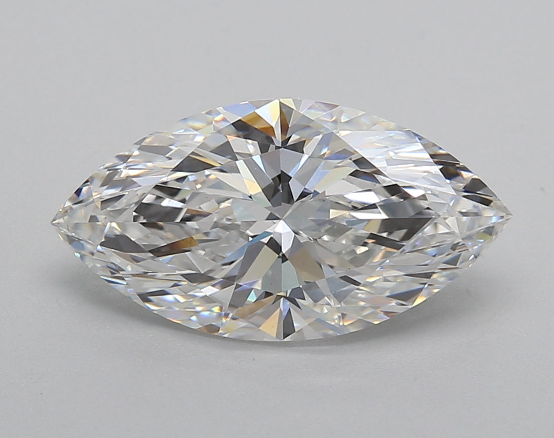 3.02 Carat Marquise Shaped, Excellent Cut, E Color, VVS2 Clarity, IGI Certified Lab Grown Diamond