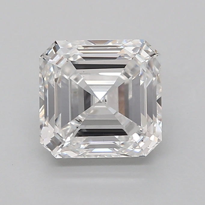 2.05 Carat Asscher Shaped, Ideal Cut, D Color, VS1 Clarity, IGI Certified Lab Grown Diamond