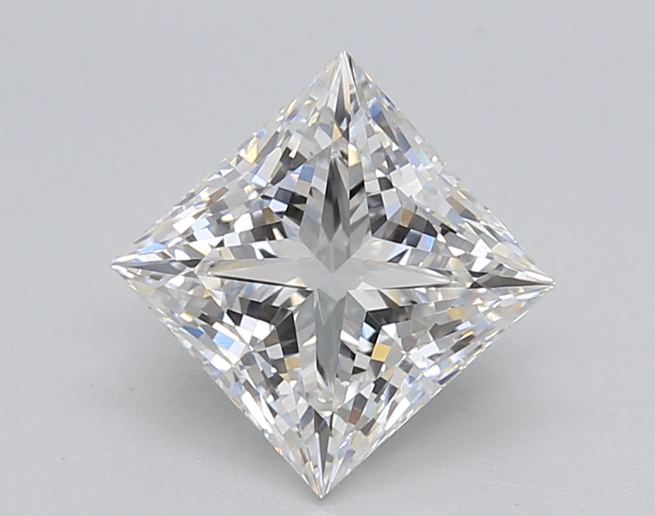 2.05 Carat Princess Shaped, Ideal Cut, E Color, VVS1 Clarity, IGI Certified Lab Grown Diamond