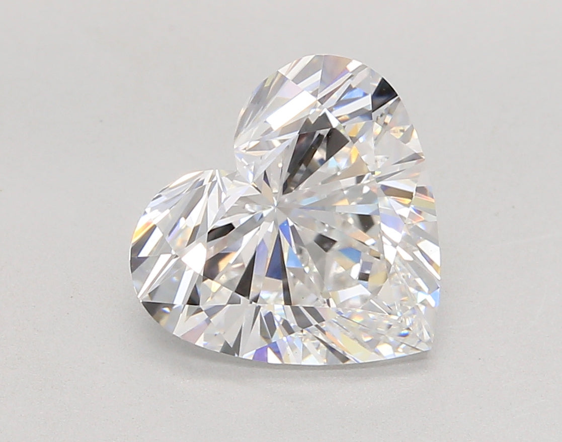 4.09 Carat Heart Shaped, Ideal Cut, D Color, VS1 Clarity, IGI Certified Lab Grown Diamond
