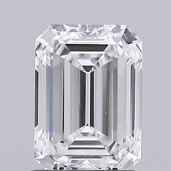 1.01 Carat Emerald Shaped, Ideal Cut, E Color, VVS2 Clarity, IGI Certified Lab Grown Diamond