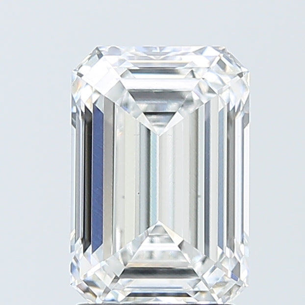 2.57 Carat Emerald Shaped, Ideal Cut, D Color, VS1 Clarity, IGI Certified Lab Grown Diamond