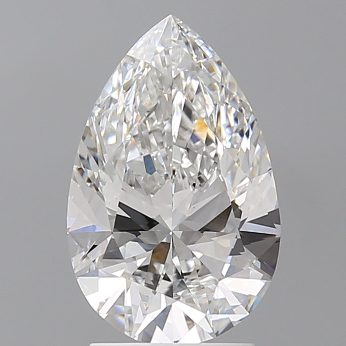 2.51 Carat Pear Shaped, Ideal Cut, E Color, VVS2 Clarity, IGI Certified Lab Grown Diamond