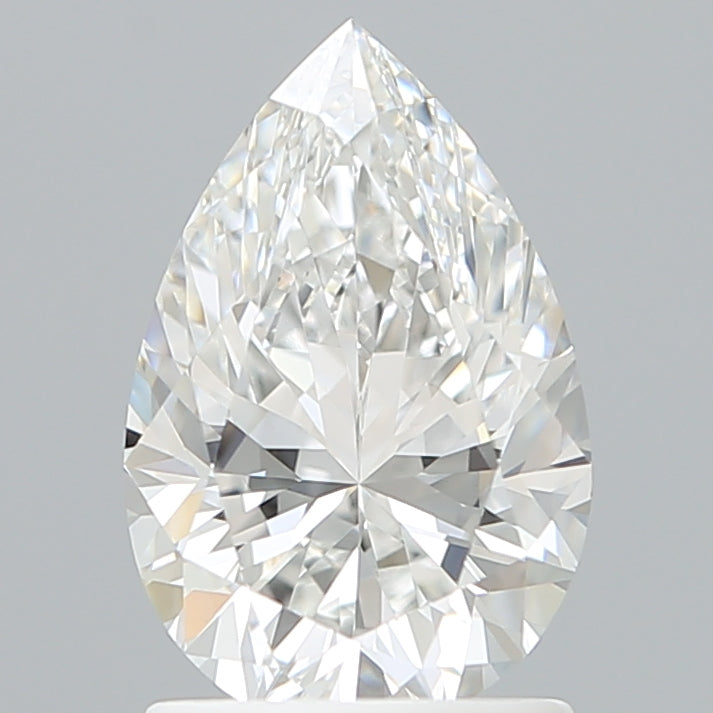 1.60 Carat Pear Shaped, Excellent Cut, D Color, VVS2 Clarity, IGI Certified Lab Grown Diamond
