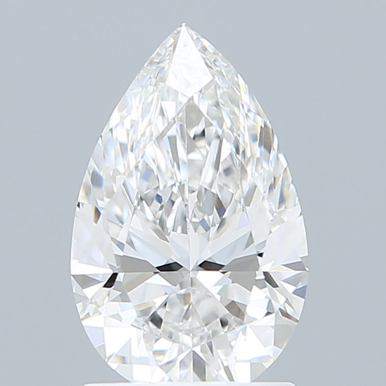 1.59 Carat Pear Shaped, Ideal Cut, E Color, VVS2 Clarity, IGI Certified Lab Grown Diamond