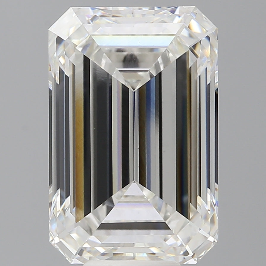 10.06 Carat Emerald Shaped, Ideal Cut, F Color, VVS2 Clarity, IGI Certified Lab Grown Diamond