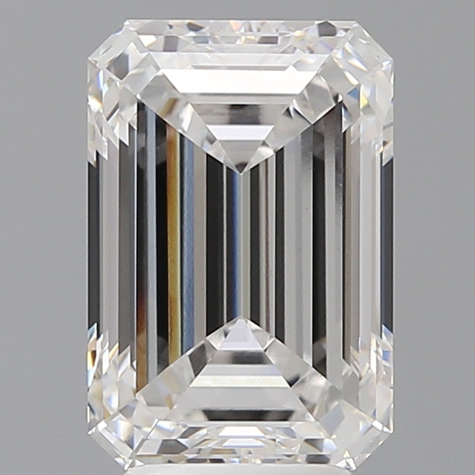 4.53 Carat Emerald Shaped, Ideal Cut, E Color, VVS2 Clarity, IGI Certified Lab Grown Diamond