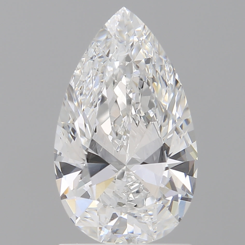 1.50 Carat Pear Shaped, Excellent Cut, D Color, VVS2 Clarity, IGI Certified Lab Grown Diamond