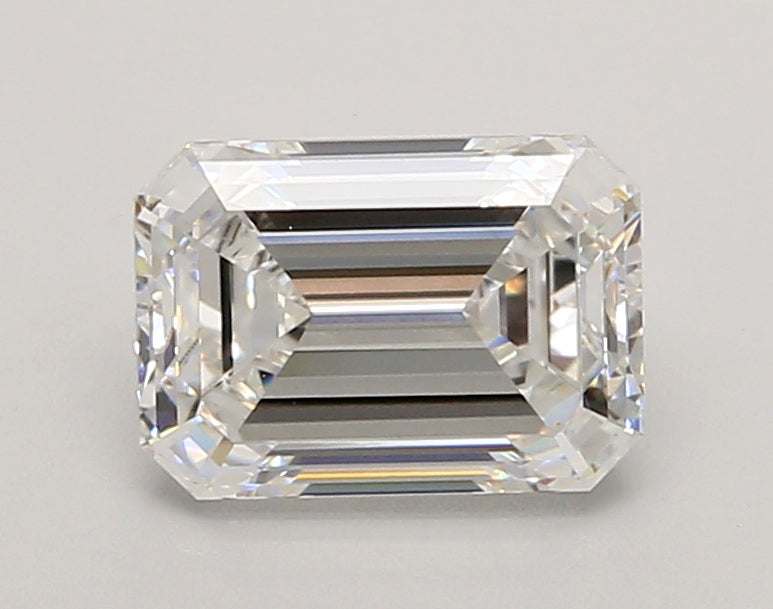 2.01 Carat Emerald Shaped, Ideal Cut, E Color, VVS2 Clarity, IGI Certified Lab Grown Diamond