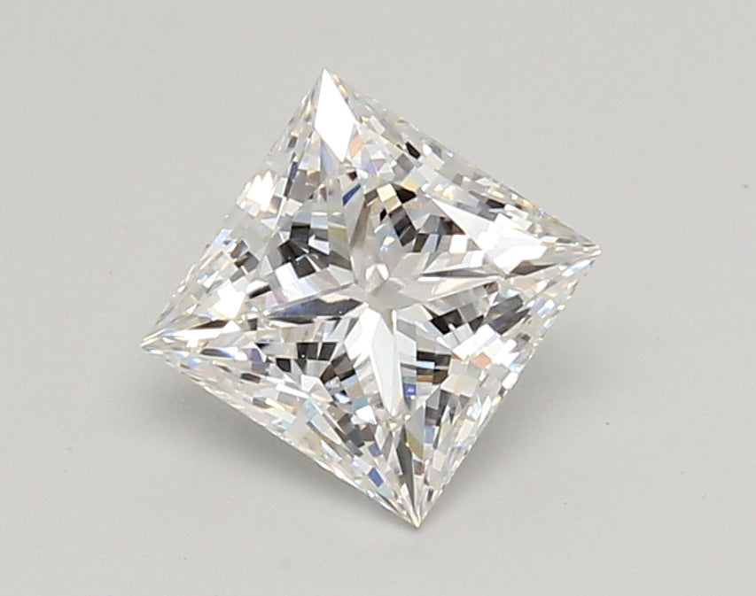 1.30 Carat Princess Shaped, Ideal Cut, E Color, VVS1 Clarity, IGI Certified Lab Grown Diamond