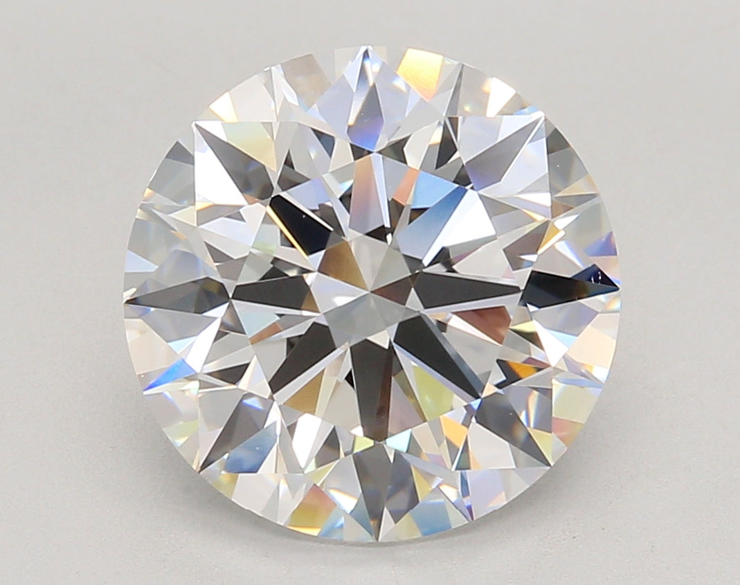 5.56 Carat Round Shaped, Ideal Cut, E Color, VVS2 Clarity, IGI Certified Lab Grown Diamond