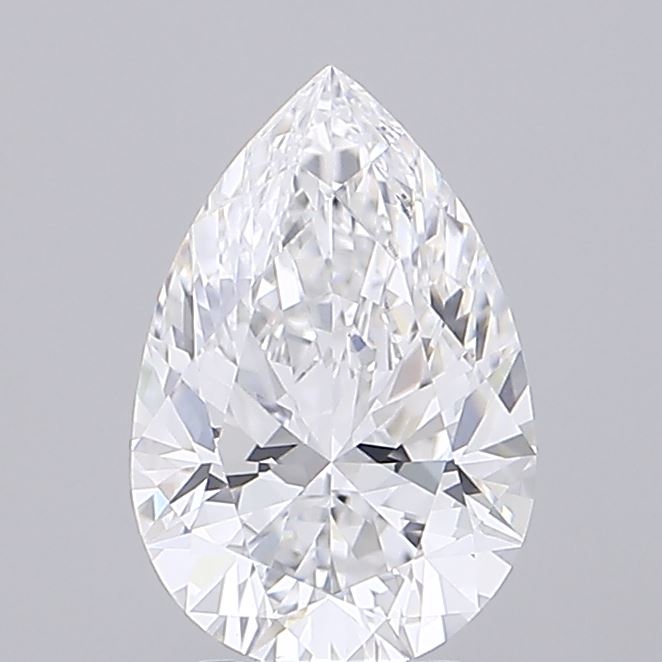 3.07 Carat Pear Shaped, Ideal Cut, D Color, VVS1 Clarity, IGI Certified Lab Grown Diamond