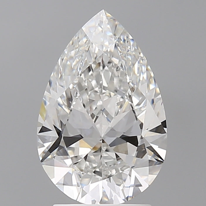 2.60 Carat Pear Shaped, Ideal Cut, E Color, VVS2 Clarity, IGI Certified Lab Grown Diamond
