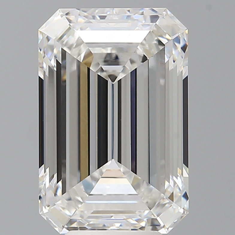 6.59 Carat Emerald Shaped, Ideal Cut, E Color, VVS2 Clarity, IGI Certified Lab Grown Diamond
