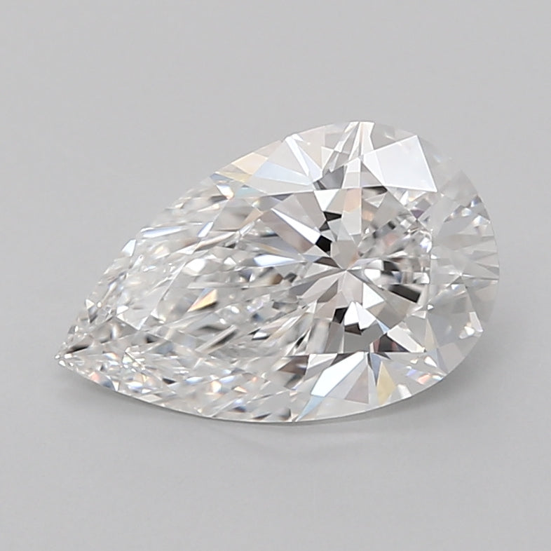 2.55 Carat Pear Shaped, Ideal Cut, D Color, VVS2 Clarity, IGI Certified Lab Grown Diamond