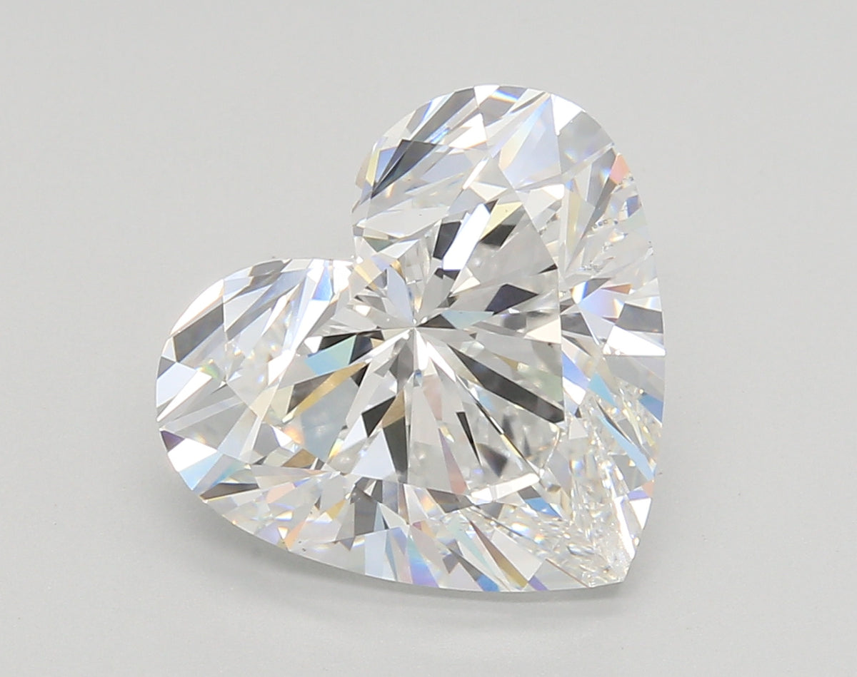 5.80 Carat Heart Shaped, Ideal Cut, D Color, VS1 Clarity, IGI Certified Lab Grown Diamond