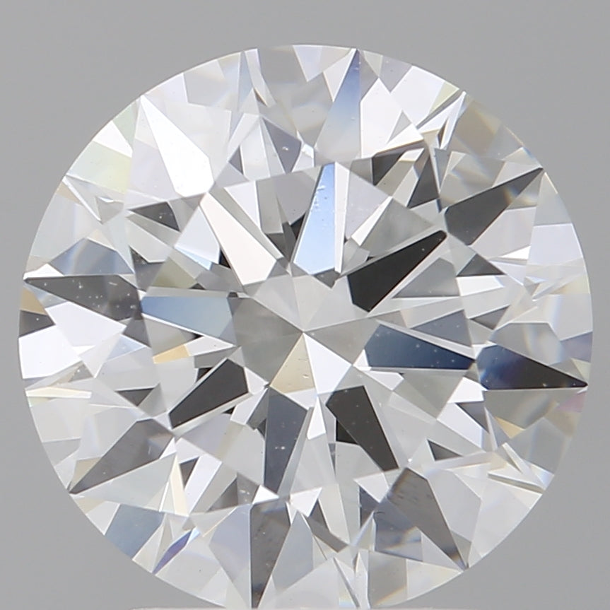 3.07 Carat Round Shaped, Ideal Cut, E Color, VVS2 Clarity, IGI Certified Lab Grown Diamond