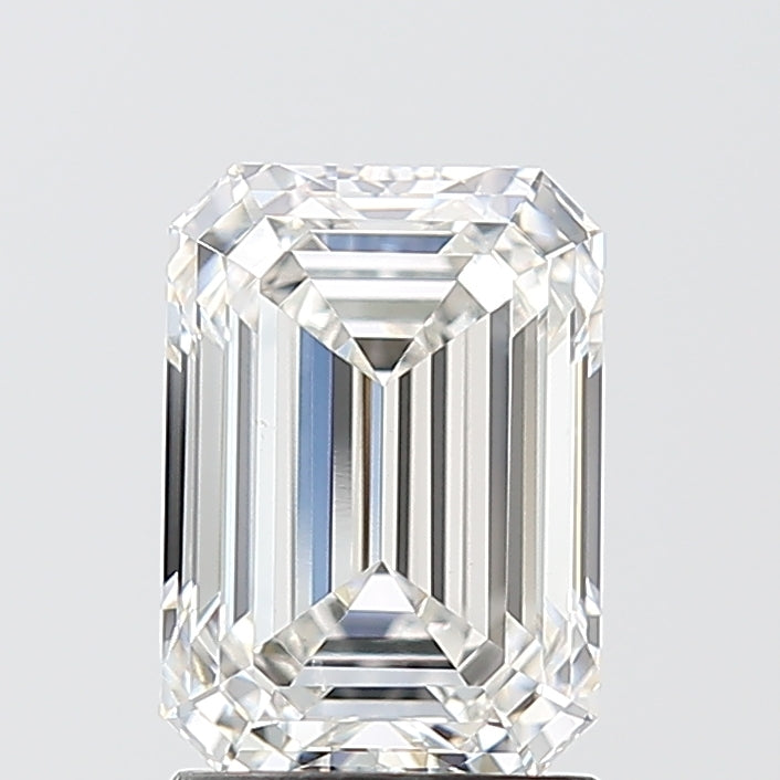 2.09 Carat Emerald Shaped, Ideal Cut, F Color, VVS2 Clarity, IGI Certified Lab Grown Diamond