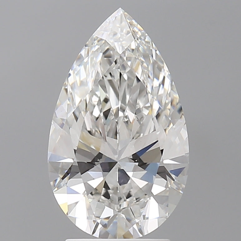 3.03 Carat Pear Shaped, Ideal Cut, F Color, VS1 Clarity, IGI Certified Lab Grown Diamond