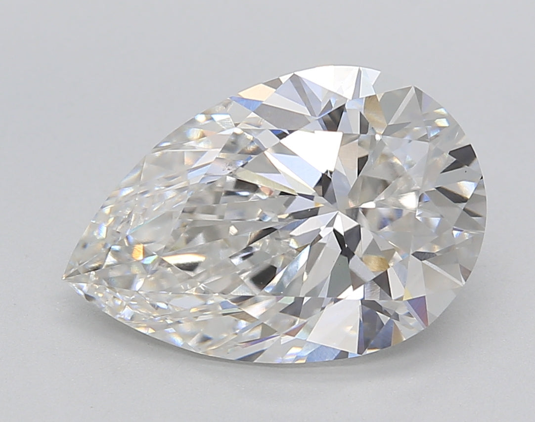 4.04 Carat Pear Shaped, Ideal Cut, G Color, VS1 Clarity, IGI Certified Lab Grown Diamond