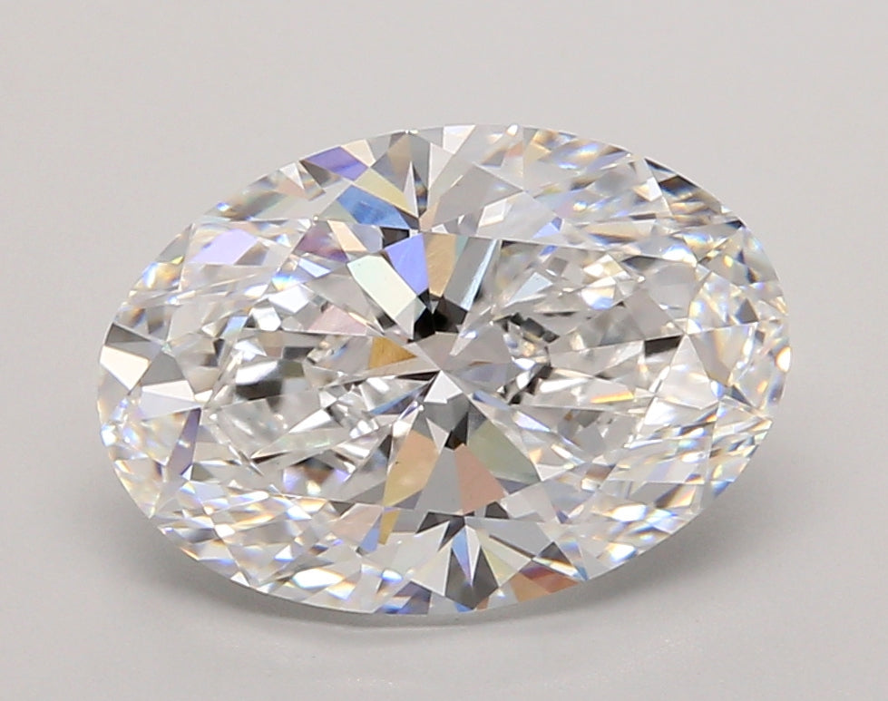 4.03 Carat Oval Shaped, Ideal Cut, D Color, VVS2 Clarity, IGI Certified Lab Grown Diamond