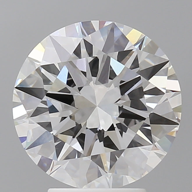 4.05 Carat Round Shaped, Excellent Cut, E Color, VVS2 Clarity, IGI Certified Lab Grown Diamond