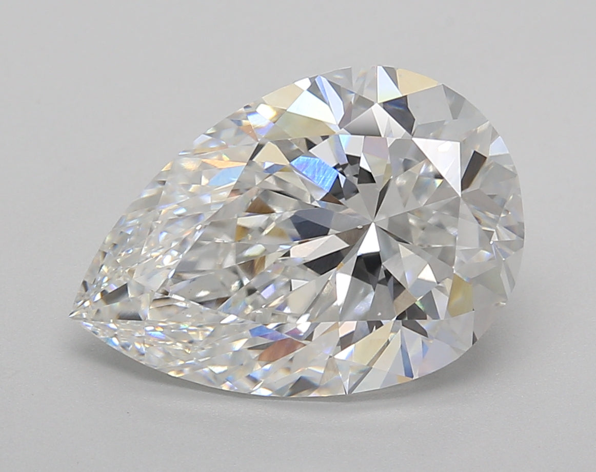 5.01 Carat Pear Shaped, Excellent Cut, E Color, VS1 Clarity, IGI Certified Lab Grown Diamond