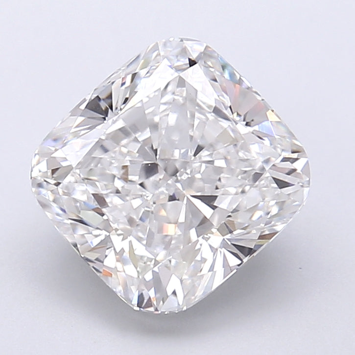 3.41 Carat Cushion Shaped, Very Good Cut, D Color, VVS2 Clarity, IGI Certified Lab Grown Diamond
