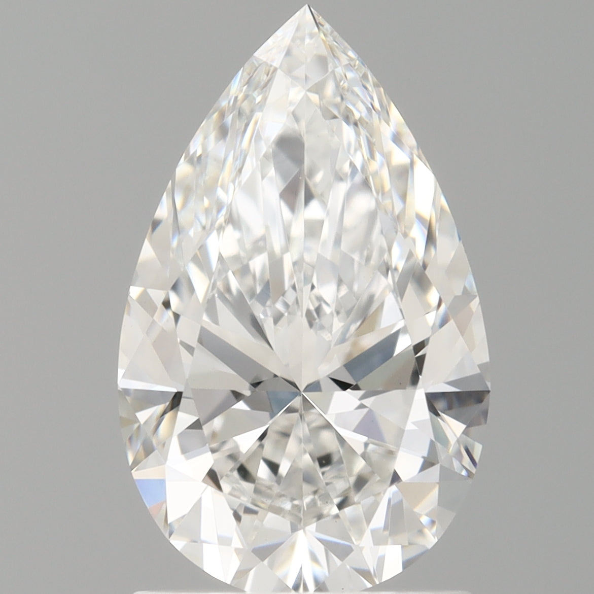 1.54 Carat Pear Shaped, Ideal Cut, E Color, VVS2 Clarity, IGI Certified Lab Grown Diamond
