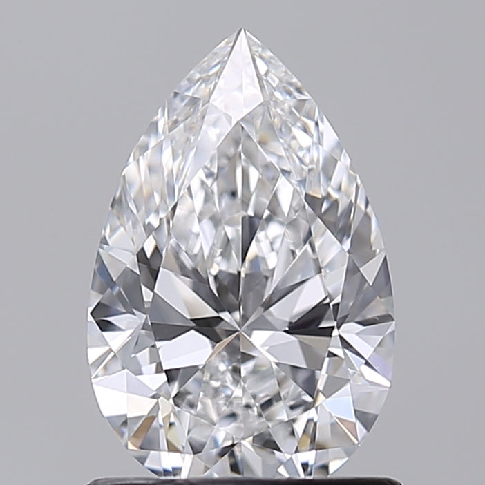 1.00 Carat Pear Shaped, Excellent Cut, D Color, VVS2 Clarity, IGI Certified Lab Grown Diamond