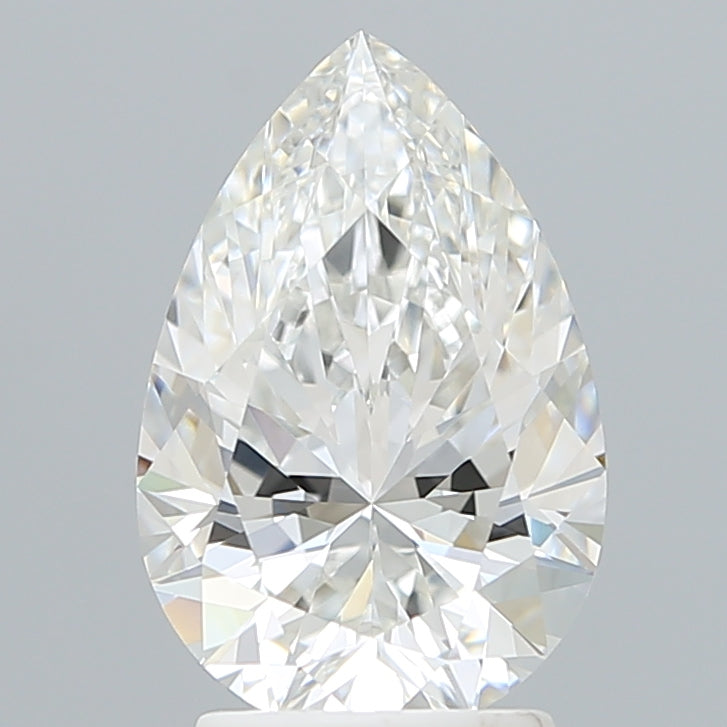 2.64 Carat Pear Shaped, Excellent Cut, F Color, VVS2 Clarity, IGI Certified Lab Grown Diamond