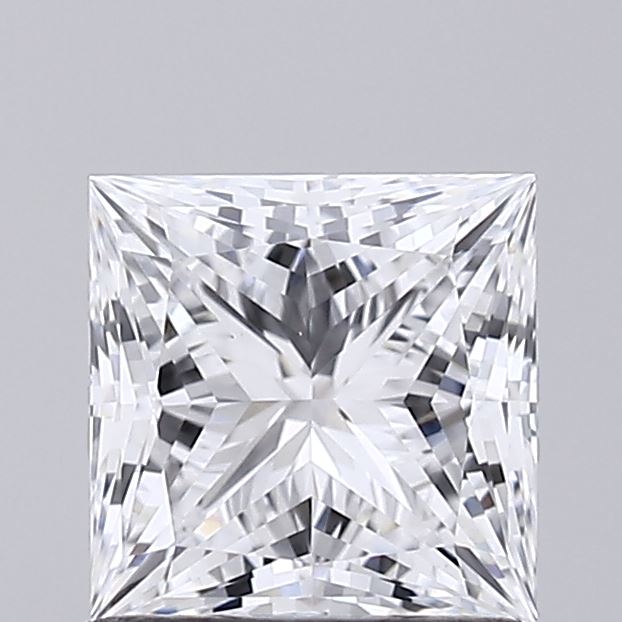 1.06 Carat Princess Shaped, Ideal Cut, D Color, VVS2 Clarity, IGI Certified Lab Grown Diamond