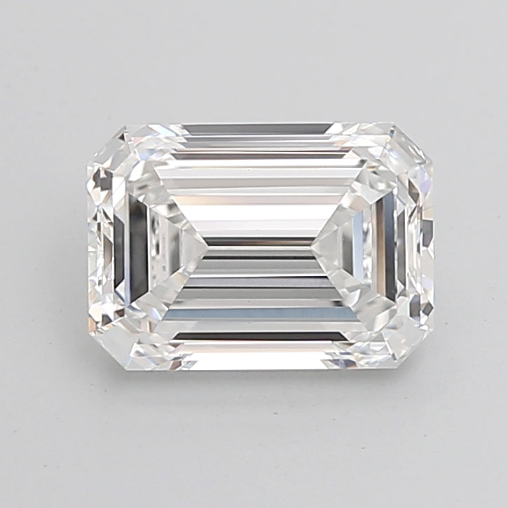 4.02 Carat Emerald Shaped, Excellent Cut, F Color, VVS2 Clarity, IGI Certified Lab Grown Diamond