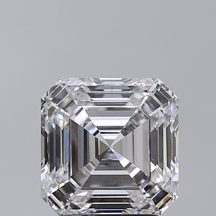 3.02 Carat Asscher Shaped, Very Good Cut, E Color, VS1 Clarity, IGI Certified Lab Grown Diamond