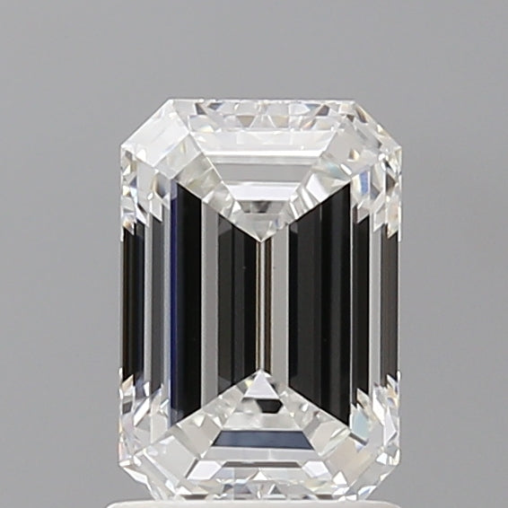 1.57 Carat Emerald Shaped, Ideal Cut, E Color, VVS2 Clarity, IGI Certified Lab Grown Diamond