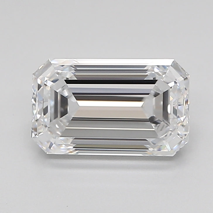1.99 Carat Emerald Shaped, Ideal Cut, D Color, IF Clarity, IGI Certified Lab Grown Diamond