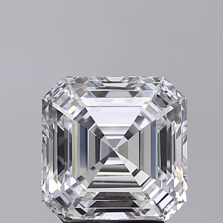 3.51 Carat Asscher Shaped, Ideal Cut, E Color, VVS2 Clarity, IGI Certified Lab Grown Diamond