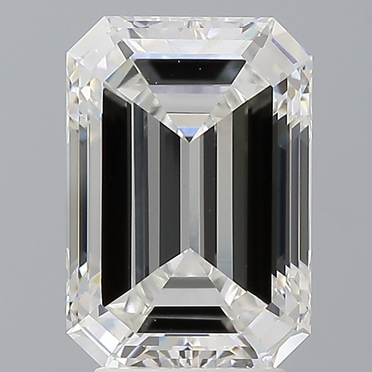 4.00 Carat Emerald Shaped, Ideal Cut, F Color, VS1 Clarity, IGI Certified Lab Grown Diamond