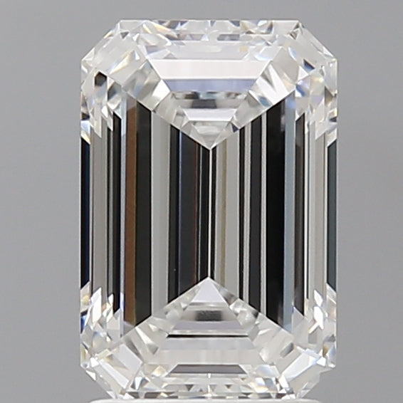 2.54 Carat Emerald Shaped, Ideal Cut, F Color, VVS2 Clarity, IGI Certified Lab Grown Diamond