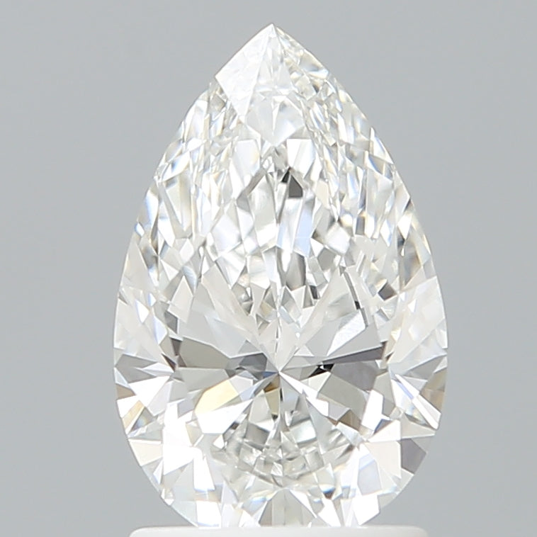 1.61 Carat Pear Shaped, Ideal Cut, E Color, VVS2 Clarity, IGI Certified Lab Grown Diamond