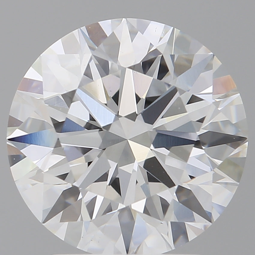 3.03 Carat Round Shaped, Ideal Cut, E Color, VVS2 Clarity, IGI Certified Lab Grown Diamond