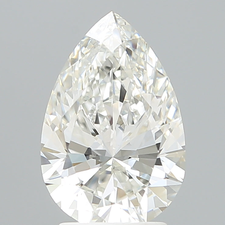 2.57 Carat Pear Shaped, Ideal Cut, F Color, VVS2 Clarity, IGI Certified Lab Grown Diamond