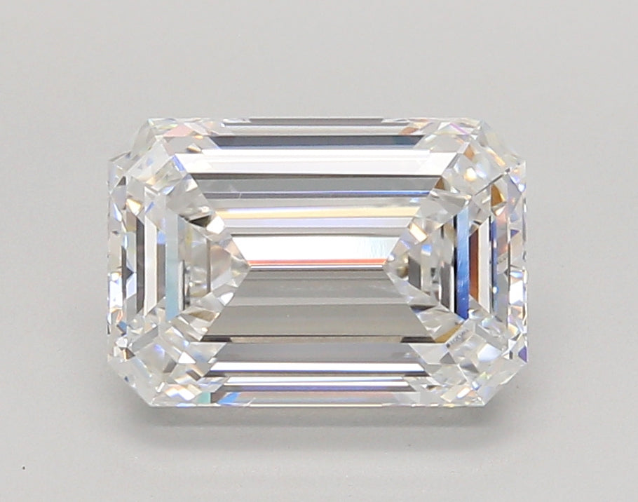 3.05 Carat Emerald Shaped, Ideal Cut, D Color, VVS2 Clarity, IGI Certified Lab Grown Diamond