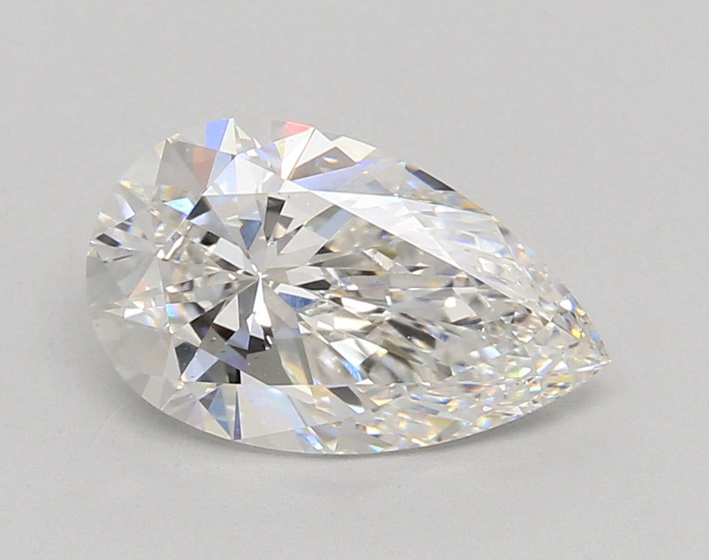 2.56 Carat Pear Shaped, Ideal Cut, F Color, VS1 Clarity, IGI Certified Lab Grown Diamond