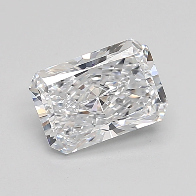 1.54 Carat Radiant Shaped, Ideal Cut, D Color, VVS2 Clarity, IGI Certified Lab Grown Diamond